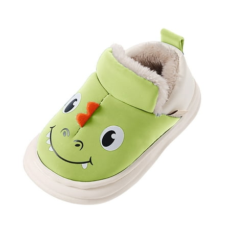 

Shpwfbe Shoes Children Cotton Slippers Boys Cartoon Smlie Dinosaur Bag With Cotton Household Hair Baby Middle School Children Cotton Slippers Kids Gifts For Boys And Girls