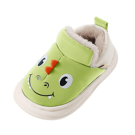 

WOEOEE Cotton Slipper for Kids Comfy Non Slip Bedroom House Indoor Shoes Winter Warm Children Shoes