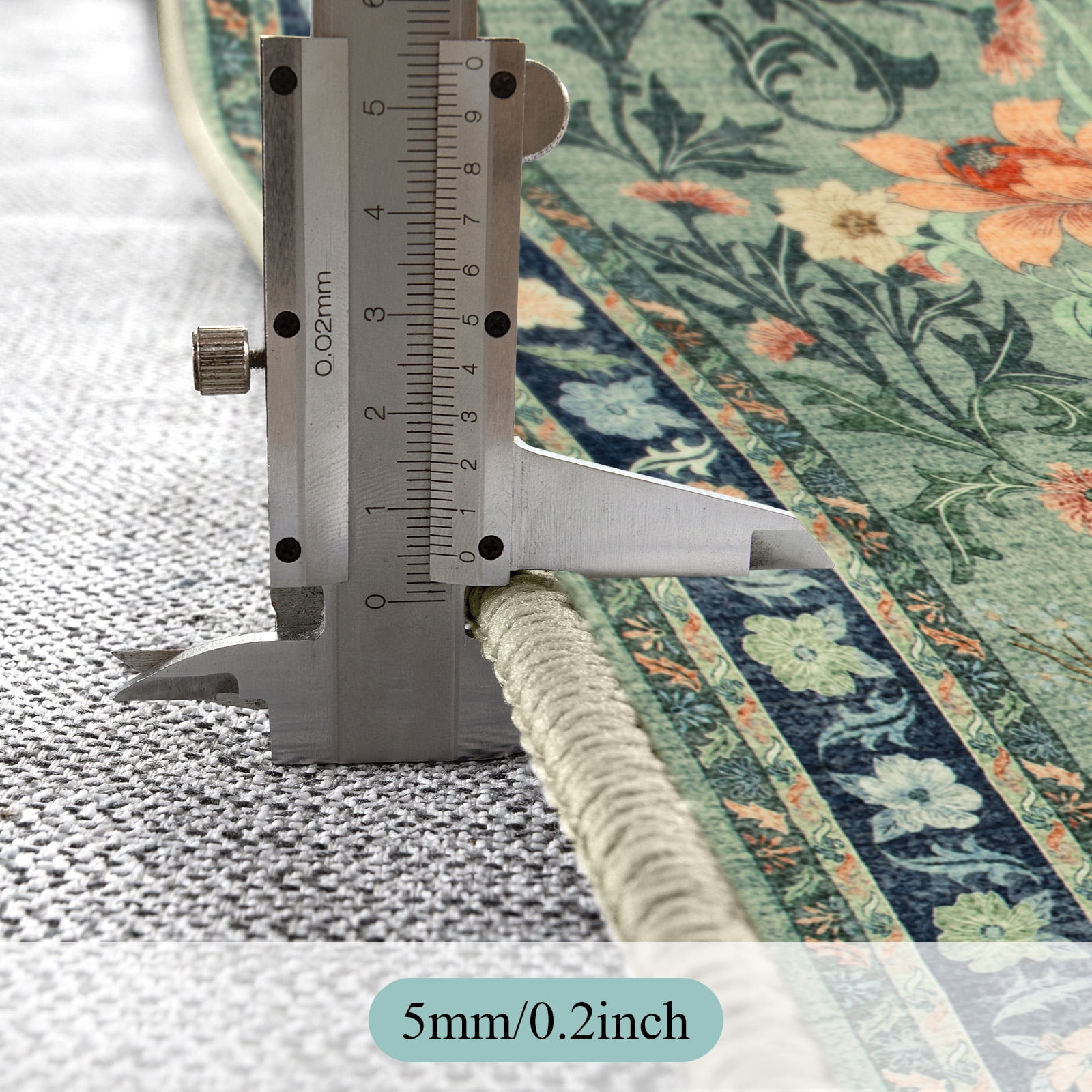 Lahome Decor 2'x6' Butterfly Kitchen Rug,2x6ft Runner Rugs for Hallways, Non-Slip Washable Rugs Stain Resistant Boho Floral Runner Low-Pile Runner Rug Rubber Backing for ‎Bathroom Bedroom,Green