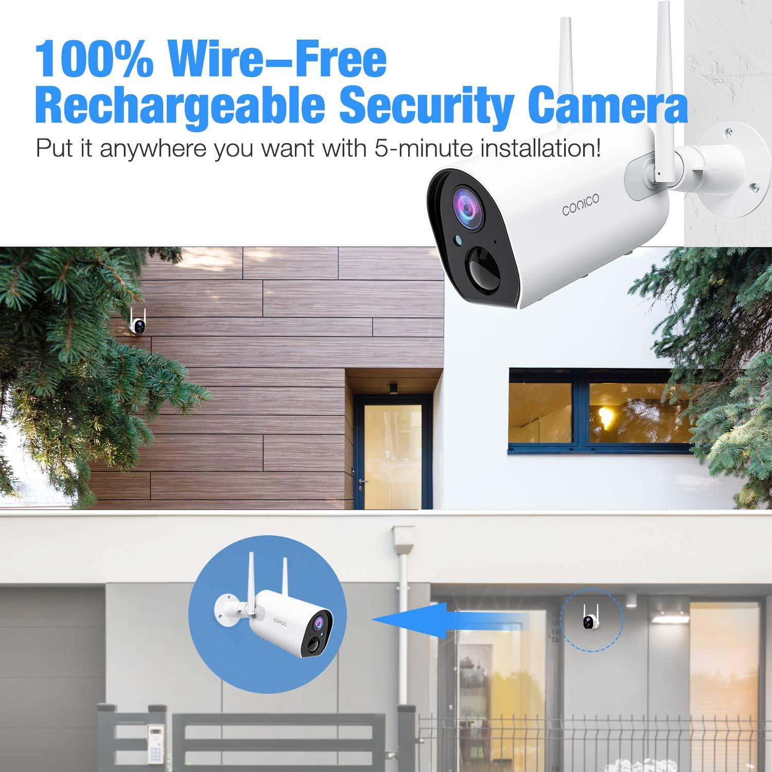 conico outdoor security camera installation