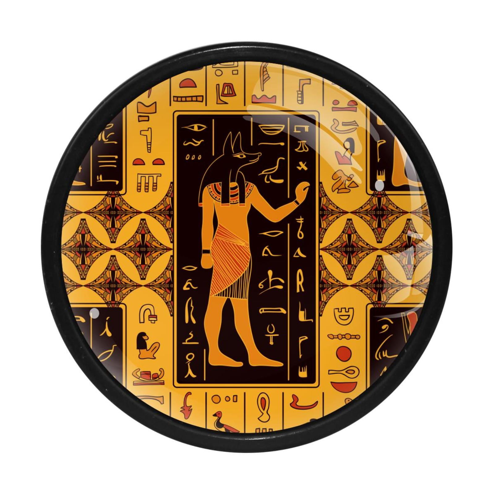 4 Pcs Ancient Egyptian Knobs for Kitchen Cupboard Dresser