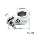 thumbnail image 2 of 2 Pcs Boat Bimini Top Fitting Hinged Jaw Slide Marine Rail Mount Hardware, 2 of 11