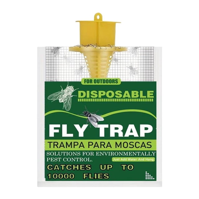 Trampa para Moscas Desechable No Tóxica Exteriores Color Verde