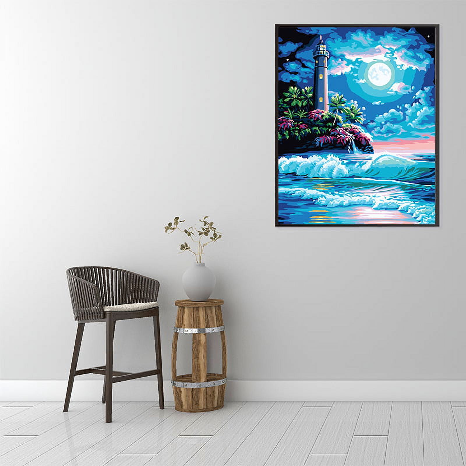 Diamond Painting Kits,5D Diamond Art with Accessories & Tools, Gem Art Painting with Diamond, Wall Painting for Home Wall Decor 12 x 16inch A25