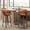 Brown, variant on Art Leon Modern Bar Stools, 360 Degree Swivel and Footrest, Faux Leather Plywood Legs,Set of 2,Black