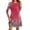 Hot Pink, variant on 50% Off Clear! Women's Loose Dresses Women's Fashion Round-Neck Short Sleeved Printed Pullover Dress Green, M