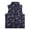 Candy Cane Snowflake Pattern, variant on Polyester Kid Outerwear Vest with Wind Proof, Pink Santa Letter Comfortable Kids Zip Up Vest for Casual Everyday Wear