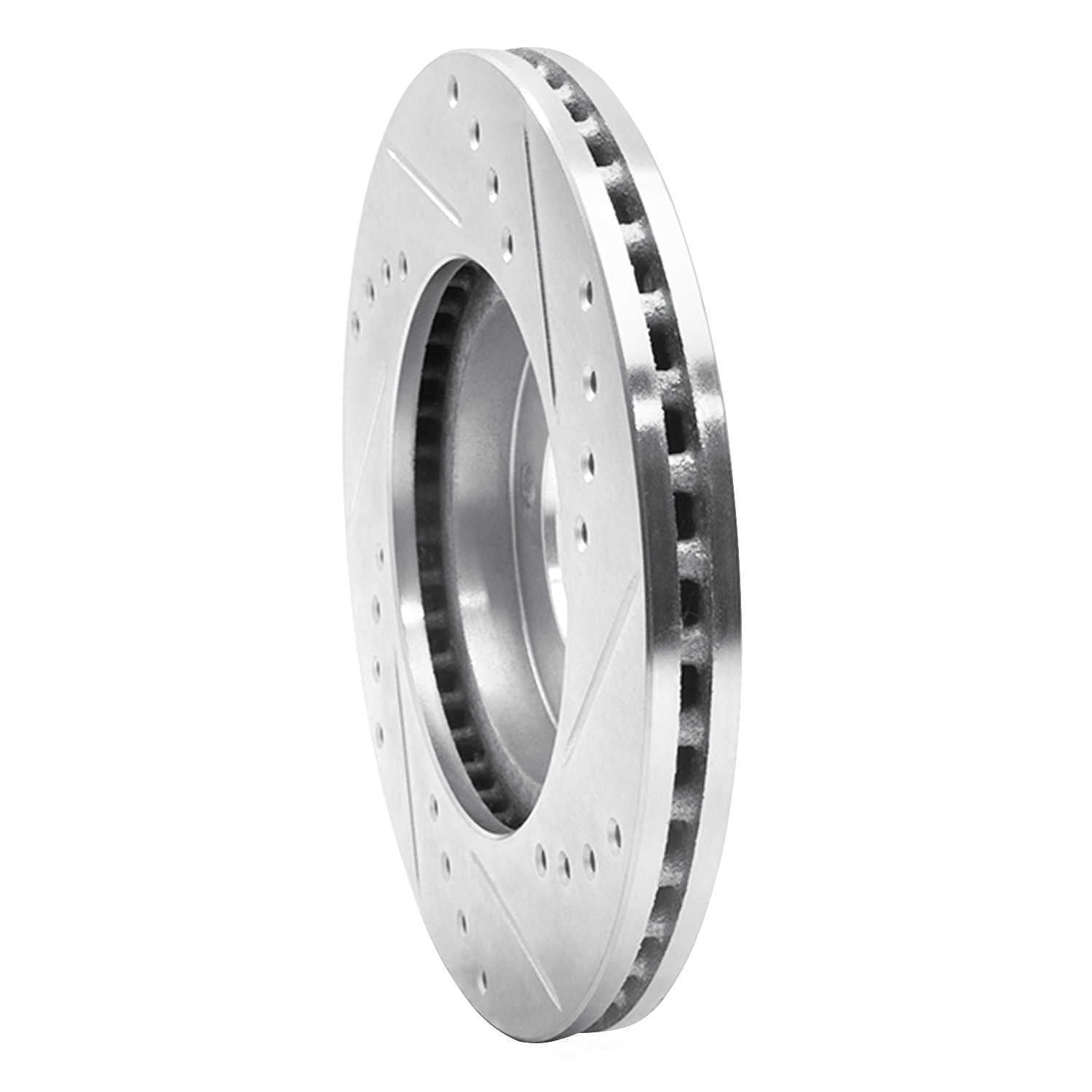 Dynamic Friction Company 631-76024L DFC Brake Rotor - Drilled And Slotted - Silver