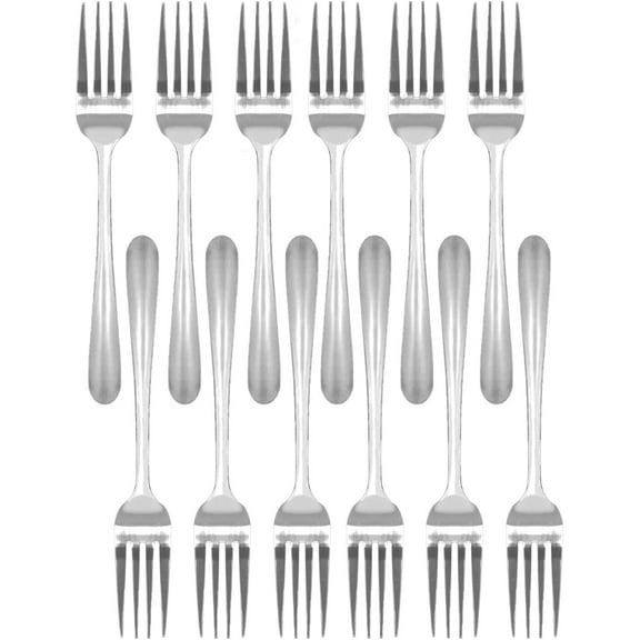 TrueCraftware- Set of 12 Stainless Steel Winsor Dinner Fork 2.5mm Thickness- Stainless Steel Flatware Cutlery Kitchen Tableware Set for Home and Restaurant Table Forks Flatware Forks Silverware Forks