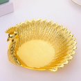 thumbnail image 1 of destyer Serving Tray Metal Golden Peacock Fruit Plate Table Centerpiece Home Decor, 1 of 9