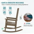thumbnail image 3 of SERWALL Outdoor Rocking Chair Set of 2, HDPE Patio Rocker for Lawn, Porch, Brown, 3 of 11