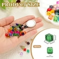thumbnail image 2 of Uxcell 6mm Crystal Cube Beads, 100 Pcs Square Glass Beads Loose Spacer Beads, Green, 2 of 6