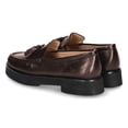 thumbnail image 4 of YDN Women Vintage Rounded Toe Block Low Heels Loafers Tassels Slip On Moccasin Pumps Office Working Casual Shoes Size 11 Brown, 4 of 4