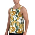 thumbnail image 2 of Xecao Yellow Tulips Men's Tank Top Workout Quick Dry Sleeveless Gym Jogging Muscle Shirts Summer Swim Beach Tops, 2 of 9
