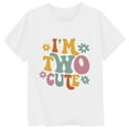 thumbnail image 4 of Girls 2nd Birthday Shirt Outfit Two Years Birthday Gift for Party Short Sleeve Tshirt, 4 of 5
