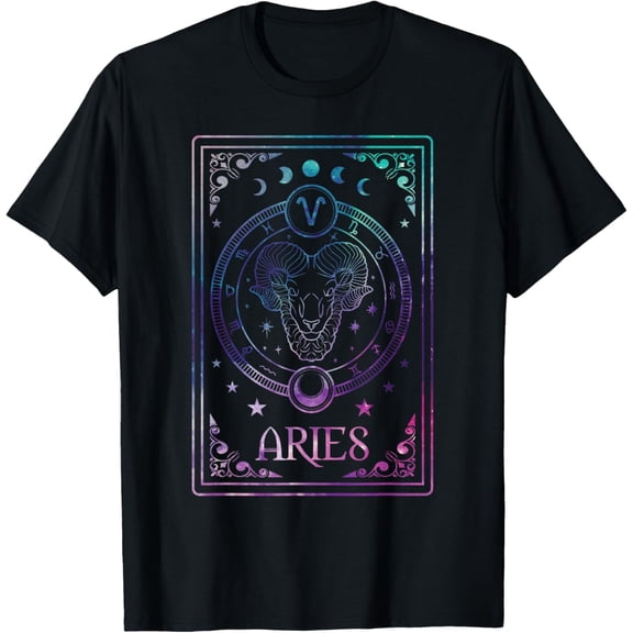 Aries Tarot Card March April Birthday Astrology Zodiac Sign T-Shirt