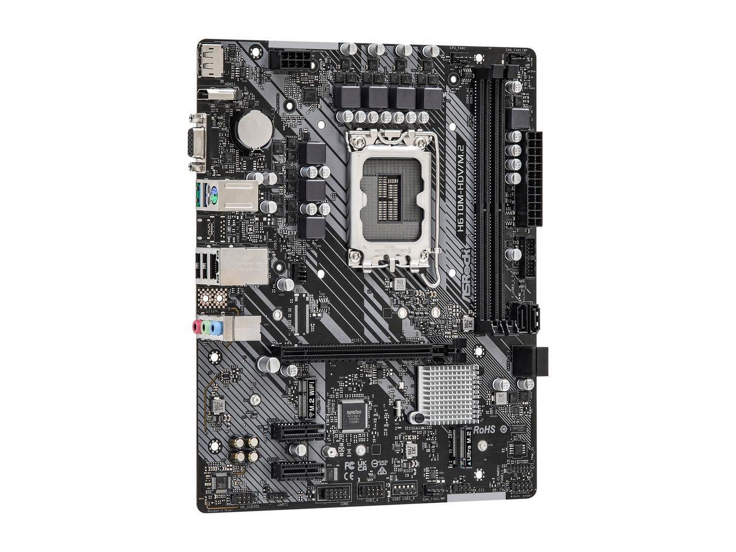 ASRock H610M-HDV/M.2 LGA 1700 Intel H610 SATA 6Gb/s DDR4 Micro ATX