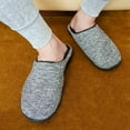thumbnail image 2 of SLM Men's Bedroom Slippers Non Skid Faux Fur Lined House Shoe  Slides, 2 of 8