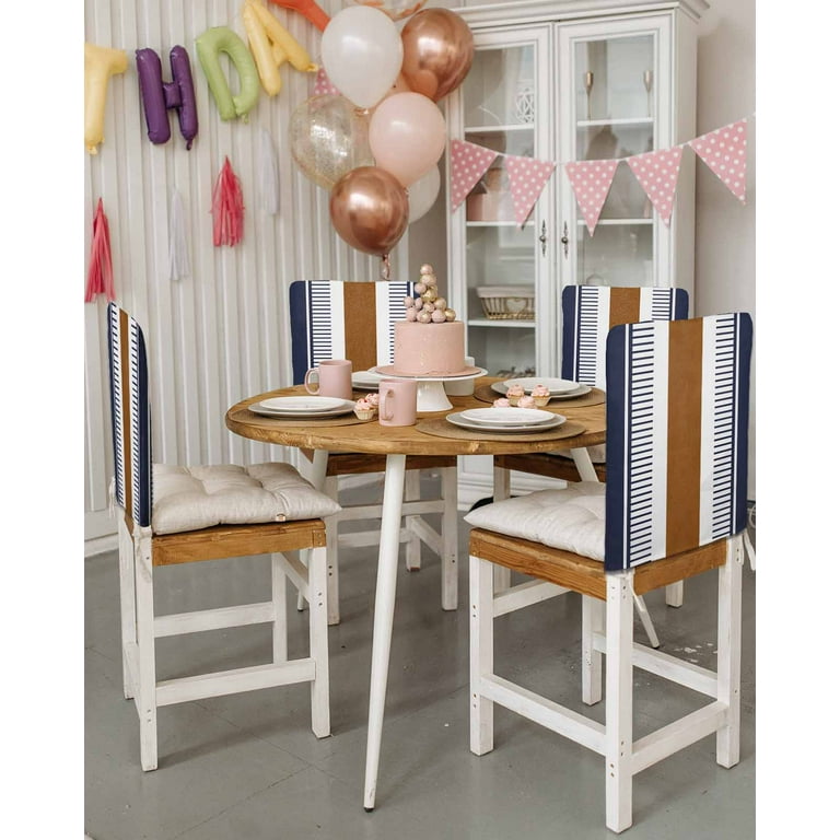 Farmhouse Rustic Chair Covers for Dining Room Set of 4, Dining