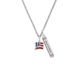 thumbnail image 2 of Delight Jewelry Silvertone Mini USA Flag Silvertone Mother Daughter Bar Charm Necklace, 23", 2 of 4