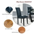 thumbnail image 4 of JESONVID Set of 4 Parsons Dining Chairs PU Leather Living Room Chair Upholstered Modern Kitchen Armless Side Chair with Solid Wood Legs Nail-Head Trim Surrounding-Blue, 4 of 8