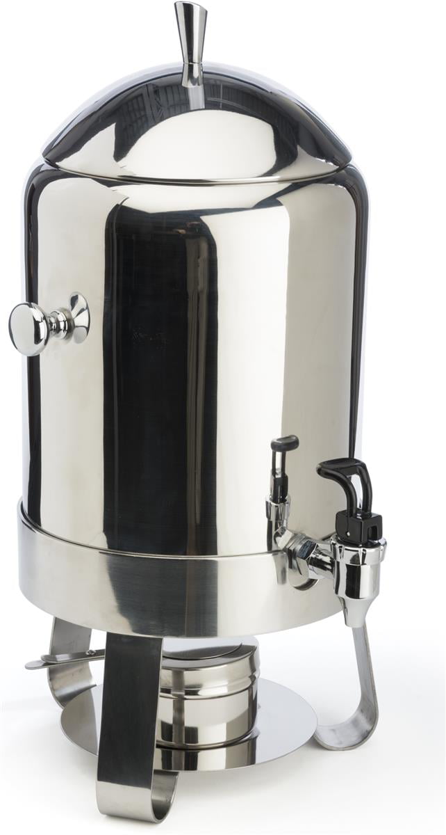 2.9 Gallon Capacity 60-cup Coffee Urn with Chafer Fuel Container Hot Beverage Dispenser with Lift-off Lid and Pull-down Lever for Spring Spigot Stainless Steel 
