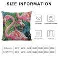 thumbnail image 6 of Nawypu Watercolor Flamingo Tropical Green Pink Pillow Cover Farmhouse Decorative Throw Pillow Cover Square Cushion Case for Home Sofa Couch Decoration 2pcs, 6 of 6