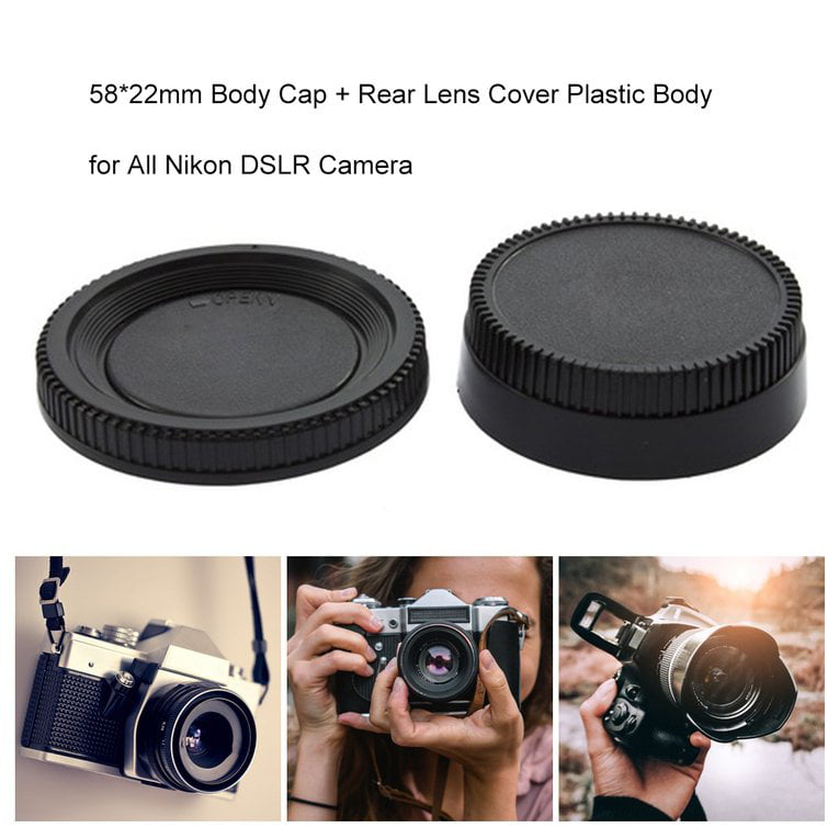 Rear Lens Cover Plastic Body for All Nikon DSLR Camera 22mm Body Cap 58