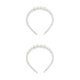 thumbnail image 4 of Sonducket Diadema de perlas Bandas para la cabeza resistentes al desgaste Chic Scrunchie Holder Regalos del día de San Valentín Tiaras para Type2 NO2, 4 of 6