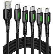 INIU USB C Cable, 【5 Pack】 3.1A QC3.0 Fast Charge USB Type C Charging Cord,(3.3+3.3+6+6+10ft) Nylon Braided Data Cable
