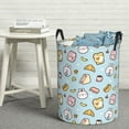 thumbnail image 6 of Honeii Rabbit Burger Coffee Print Laundry Hamper Basket,Baby Nursery Woven Storage Basket for Toys Bin,Pillows,Blankets,Clothes-, 6 of 6