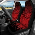 thumbnail image 2 of Binienty Halloween Auto Seat Covers Full Set with Headrest Covers Armrest Pad Shoulder Seatbelt Pads 15 Inch Car Steering Wheel Cover Keychains 14 Pieces Halloween Automotive Interior Decor, 2 of 8