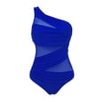 thumbnail image 2 of Inevnen Womens One Piece Swimsuits Mesh V Neck Monokini Bathing Suits Tummy Control Swimwear, 2 of 7