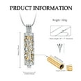 thumbnail image 2 of Urn Necklace for Ashes with Hollow Vial Cylinder Cremation Jewelry for Ashes Tree of Life Memorial Jewelry Gifts for Women Men Ashes Necklace Lockets Ashes Holder, 2 of 6
