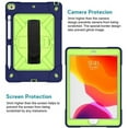 thumbnail image 3 of SOATUTO For iPad 9th 2021 Case Hybrid Shockproof Rugged Protection Cover with 360 Degree Kickstand/Hand Strap and Carrying Shoulder Strap For Apple iPad 9th 8th 7th Generation 10.2 inch -Navy+Green, 3 of 7