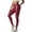 Red, variant on Women Shiny Metallic Sports Leggings Bright Pencil Pant Fitness Fashion Jeggings Candy Color Trousers