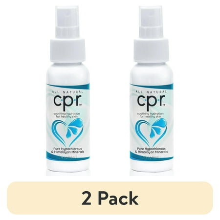 (2 pack) CPR Hydrating Facial Mist with Hypochlorous Acid – Travel-Size Skin Care Solution for Hydration and Acne Relief, Hypoallergenic and Suitable for All Skin Types, 2 fl oz (59mL)