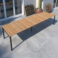 thumbnail image 2 of Urban Elements Coqueiros 11-Piece 100% FSC Teak Wood and Aluminum Extendable Patio Dining Set, 2 of 10