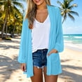 thumbnail image 7 of Meichang Sheer Cardigans for Women Summer Light Weight Long Sleeve Kimono Cardigan Open Front Chiffon Cover Ups Casual Resort Wear with Pockets, 7 of 7