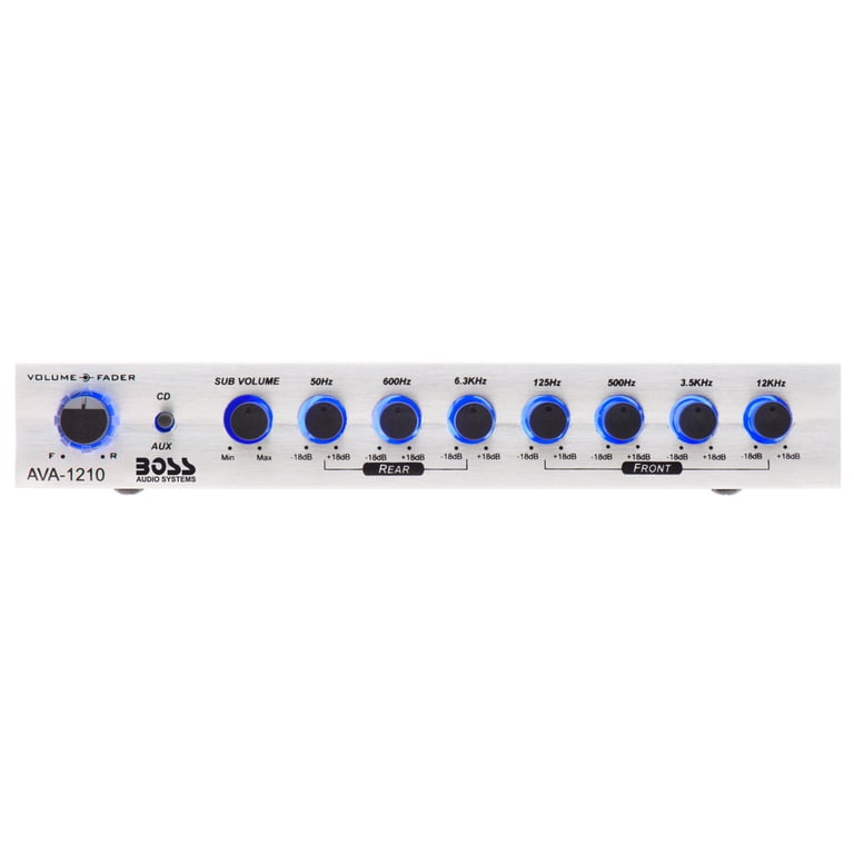 BOSS Audio AVA1210 Car Stereo 7-Band Equalizer Preamp with LED