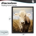 thumbnail image 4 of Stupell Industries Farmhouse Simple Belle Cow Portrait Black Floating Frame Canvas Art, 17 x 21, by Marcus Prime, 4 of 8
