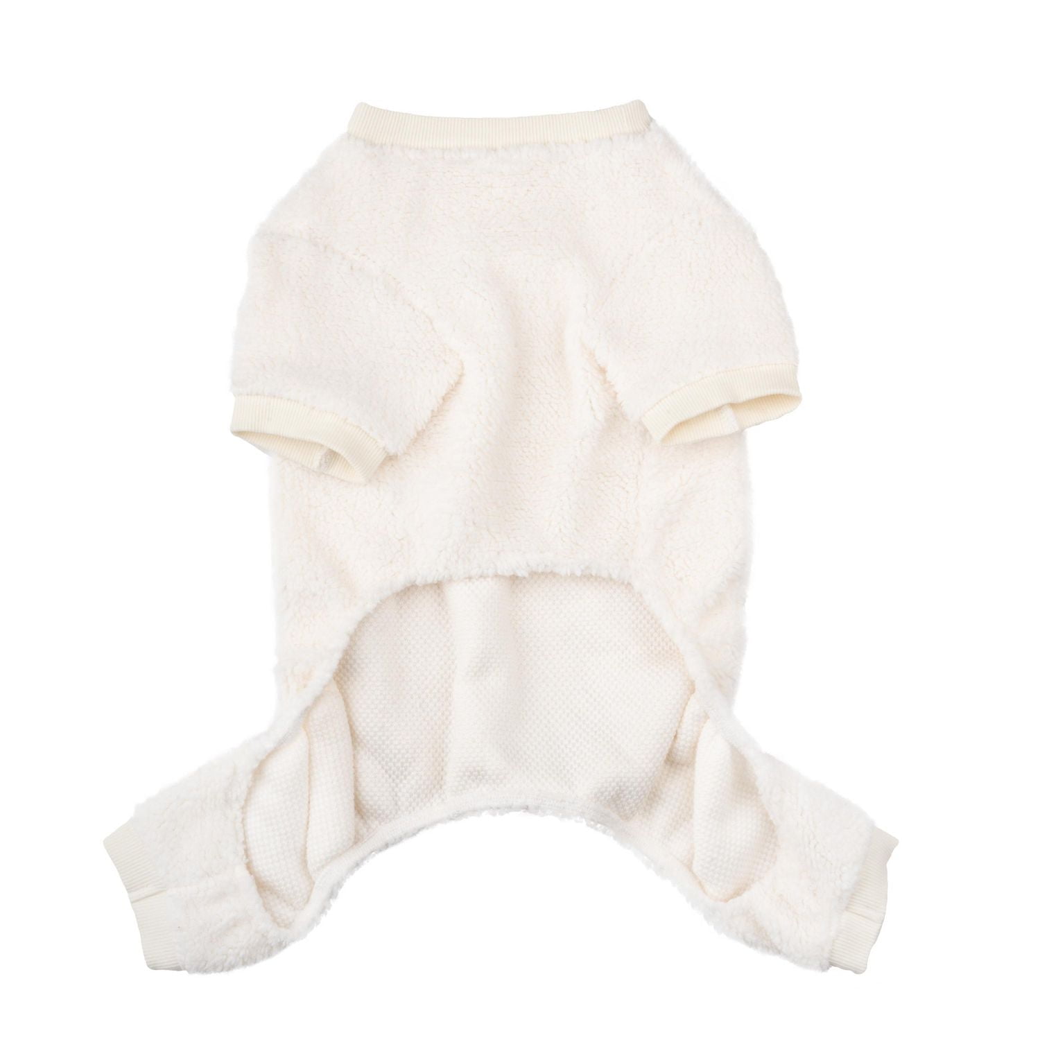 Vibrant Life White Fuzzy Pet Holiday PJ pour animaux de compagnie - Pyjama pour chien et chat - Blanc