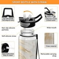 thumbnail image 4 of Circle Marble Sports Water Bottle Portable Travel Mug 32oz BPA Free Leak Proof Straw Transparent Tritan for Gym Yoga Cycling Camping, 4 of 7
