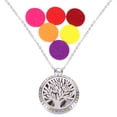 thumbnail image 4 of Aromatherapy Essential Oil Diffuser Necklace 1 Set Silver Round Stainless Steel Felt Pad Neck Decor Women, 4 of 9