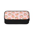 thumbnail image 2 of Large Capacity Pencil Case, Pink Plaid Peach Pattern Pencil Pouch Compartments Pencil Bag, 2 of 5