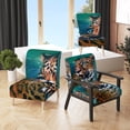 thumbnail image 2 of Designart "Artistic Colorful Painting Of Leopard" Upholstered Traditional Accent Chair and Arm Chair, 2 of 5