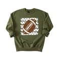 thumbnail image 3 of Football Sweatshirt for Women Cute Polka Dot Game Day Crewneck, Army Green Sweatshirt, M, 3 of 8