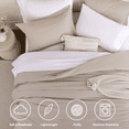 thumbnail image 4 of SPRINDAY Queen Comforter Set, 7 Pieces Bed in a Bag for All-Season, Bedding Set with Comforter, Sheets, Pillowcases & Shams, Oatmeal, 4 of 7