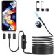 thumbnail image 1 of Endoscopio para celular de agua IP68,Doble Lente C&aacute;mara Serpiente Semirr&iacute;gida de 16,5 pies Cable,C&aacute;mara Endosc&oacute;pica,1920P HD Boroscopio con 9 Ajustable Luce, 1 of 7