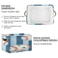 thumbnail image 3 of Baseballs with Star Patterns Blue Stripes Square Storage Bins with Handles Collapsible Containing Box 2 Packs, 3 of 9